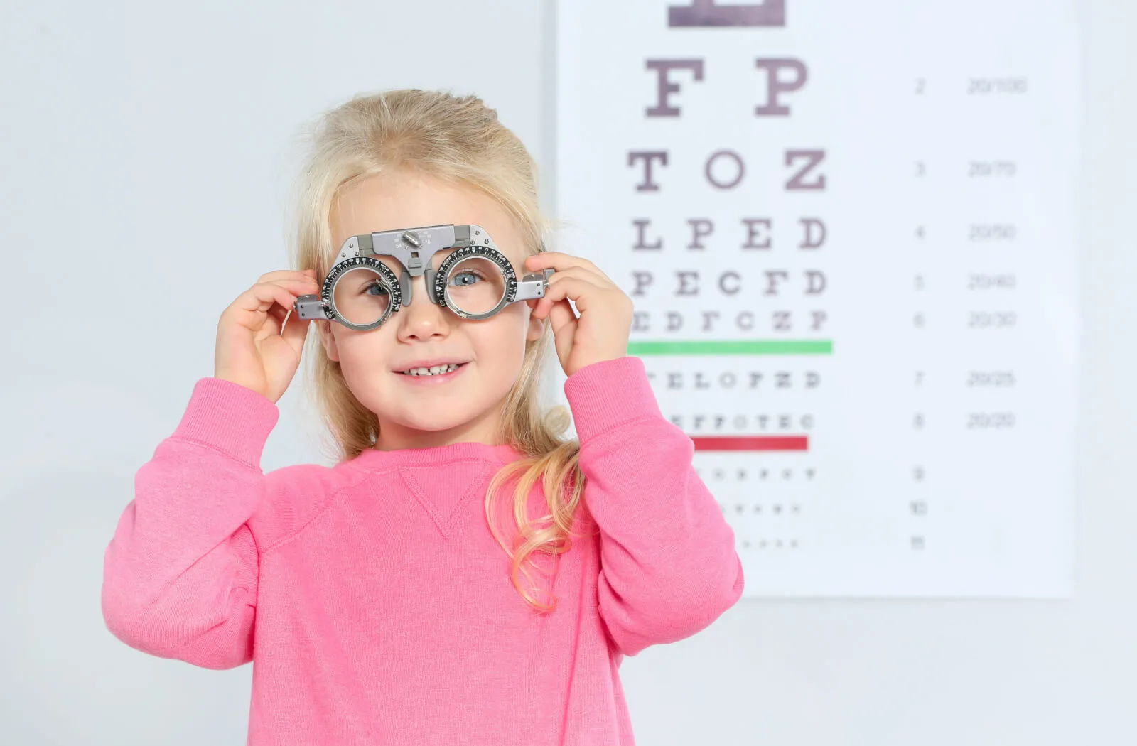 The Girl Doing Eye Exam